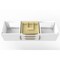 Castello Usa Alpine 60" Wall Mounted White Vanity Base with Gold Handles CB-MC-60W-GLD-VBO - alternate 2